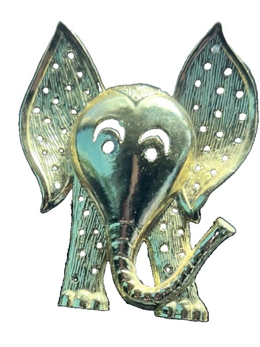 VINTAGE Torino Elephant Earring Jewelry Holder Stand - Cast Metal VGC